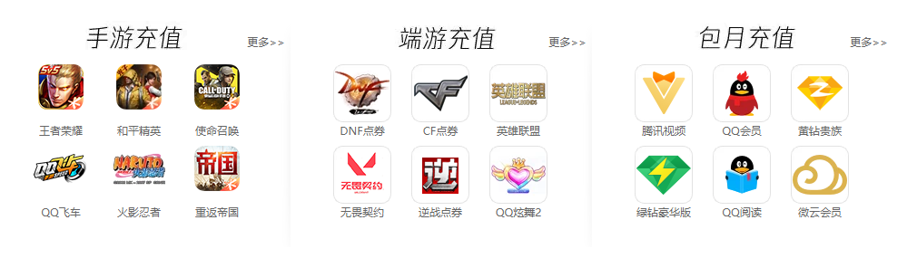 Q币充值特权游戏